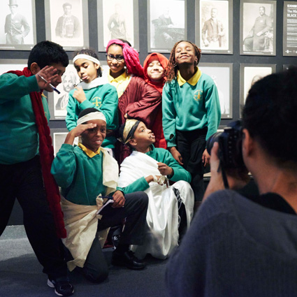 Autograph learning exhibition workshop. Faisal Abdu'Allah 'The Duppy Conqueror' tapestry triptic